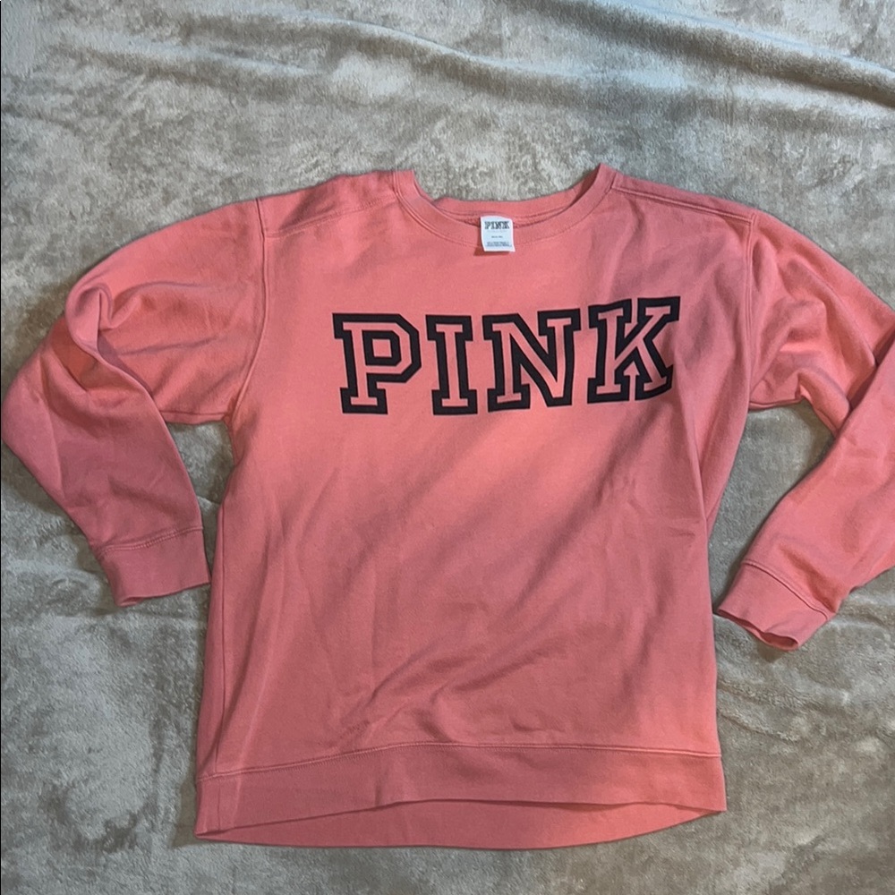 PINK women’s medium Coral Crewneck Sweatshirt - Picture 1 of 2